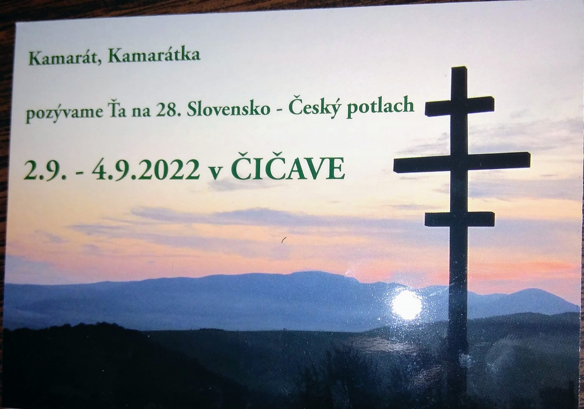 28. Slovensko – Český potlach  2.9. – 4.9. 2022 v Čičave
