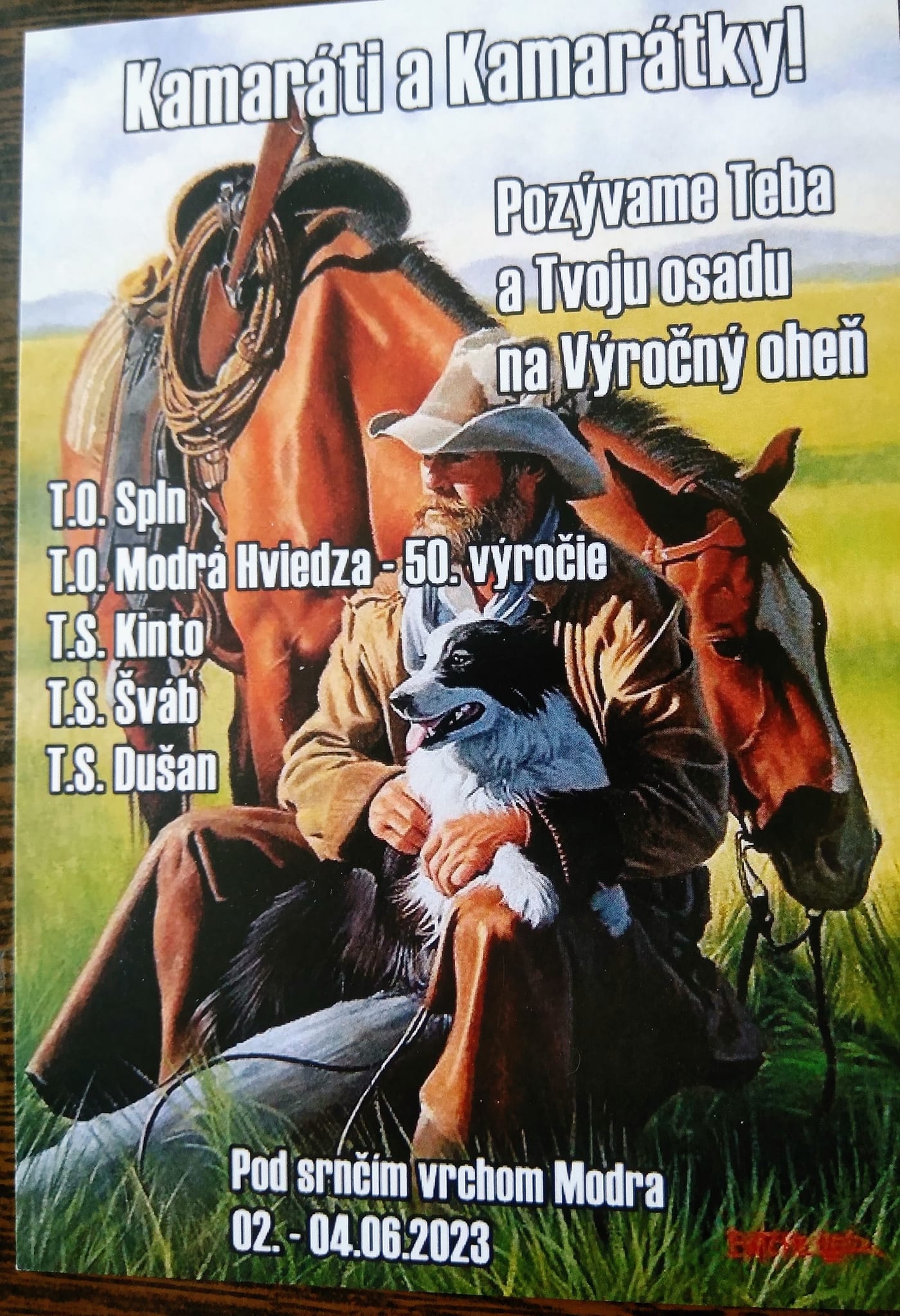 Srnčí vrch 50 výročie T.O. Modrá Hviezda 2-4.6.2023