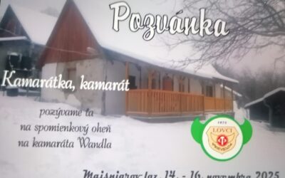 Spomienkový oheň za kamaráta Wandla –  Majsniarov Laz 14. – 16. 11. 2025