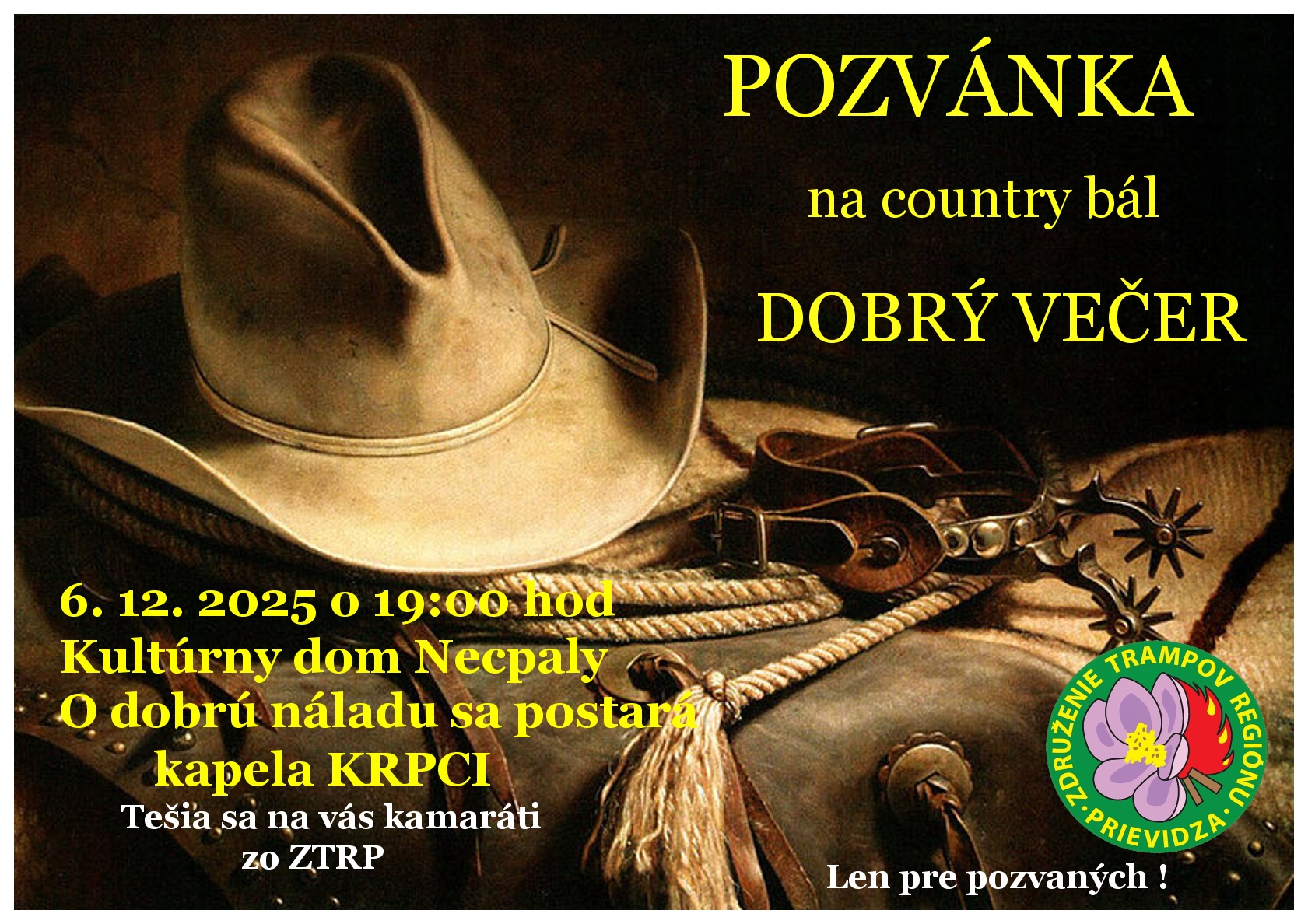 Country bál  DOBRÝ VEČER  06.12.2025