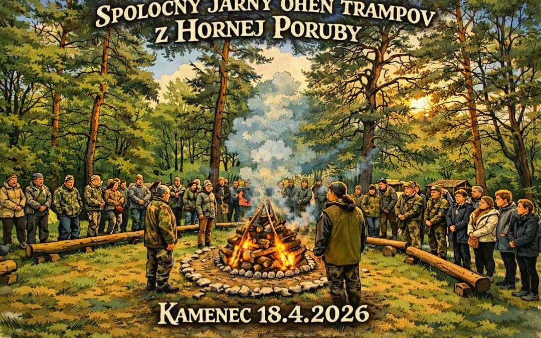 Spoločný jarný oheň trampov z Hornej Poruby