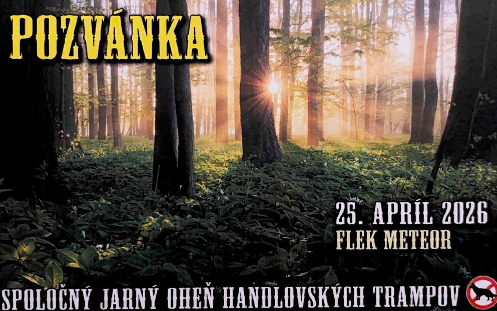 Spoločný jarný oheň Handlovských trampov