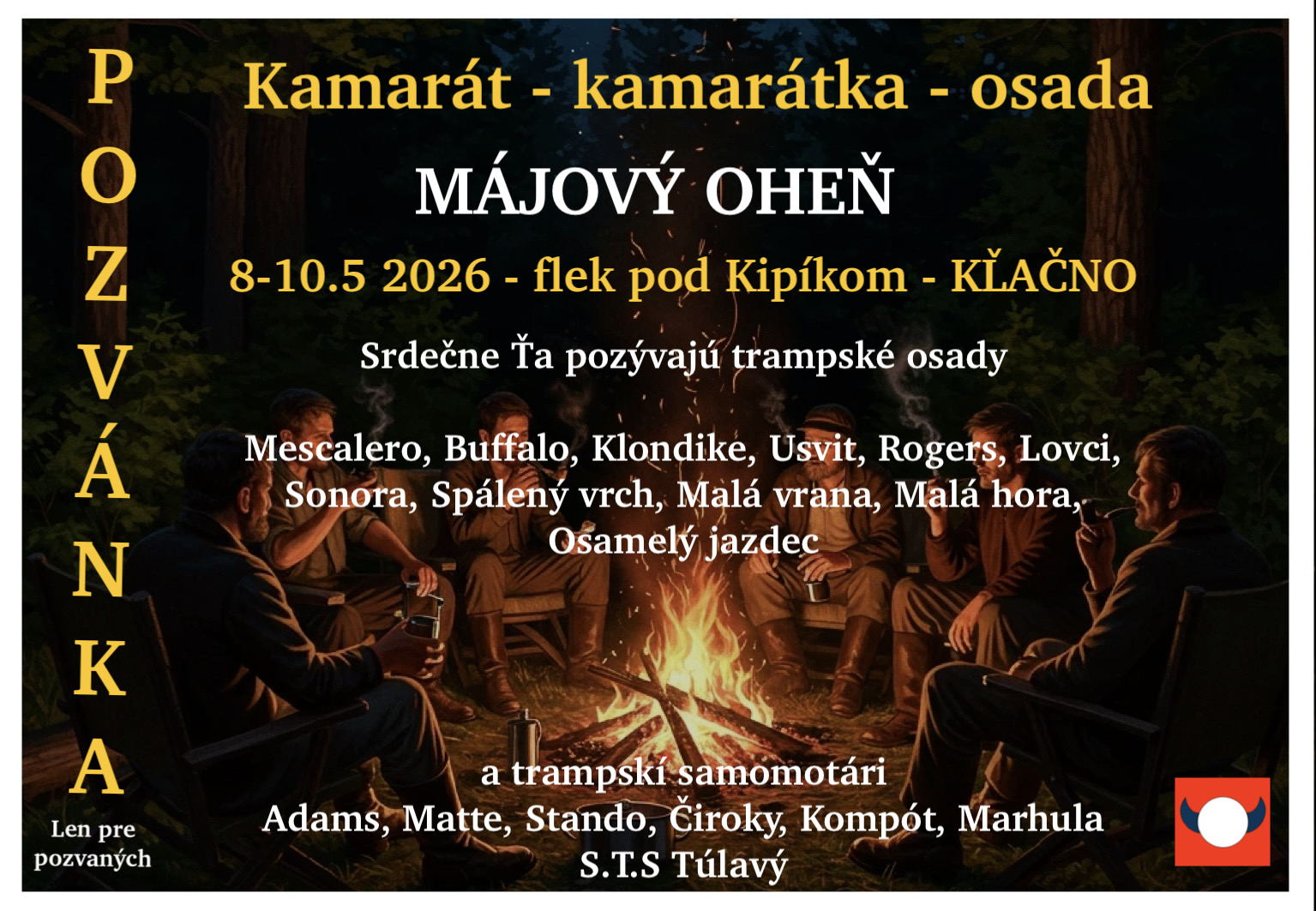 Májový oheň – Klačno pod Kipíkom 8. – 10. 05. 2026