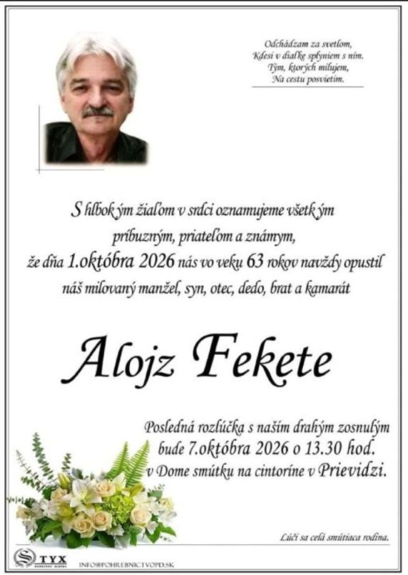 01.10. 2026 na posledný vander odišiel náš kamarát a člen ZTR-P Alojz,,Bamby,,Fekete z T.O. Osamelý Jazdec . Ahoj kamarát