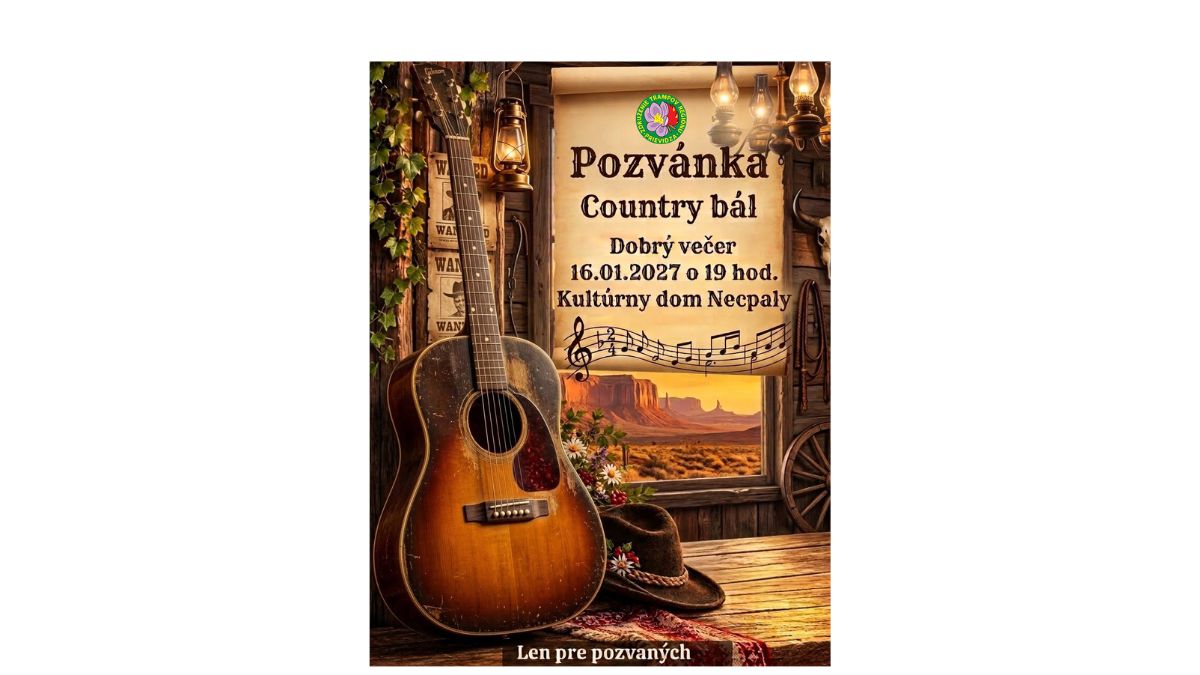 Pozvánka na Country bál ,,Dobrý večer“.
