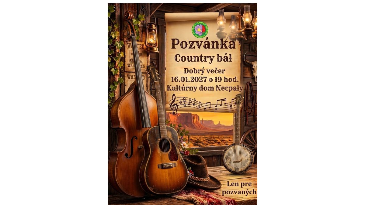 Pozvánka na Country bál ,,Dobrý večer“.