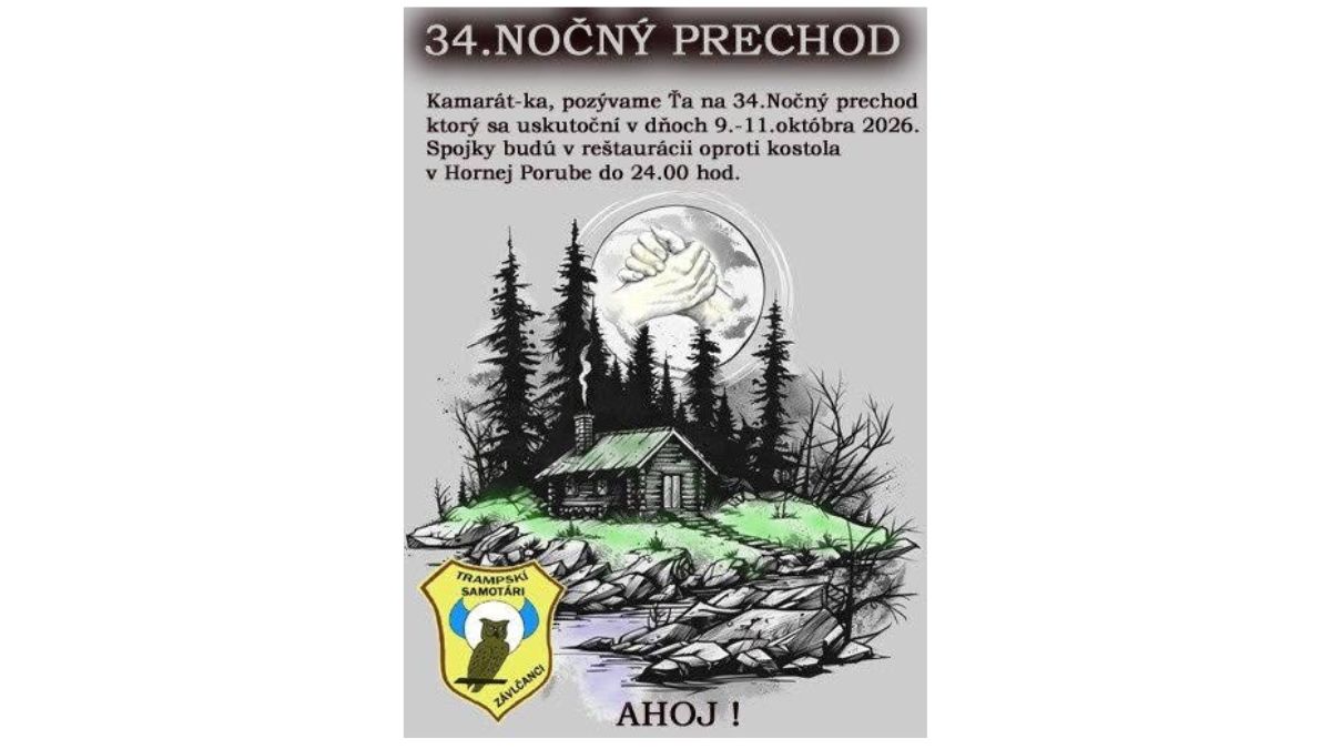 34. Nočný prechod T.S. Zavlčanci 09.-11. 10. 2026
